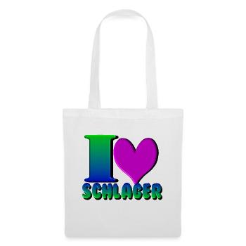 Schlager Party , Schlager Musik , Love Schlager - Stoffbeutel - Weiß - Vorne