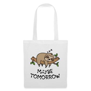 Déclaration animale Paresseux Jungle Paresseux Sommeil - Sac en tissu - blanc - Devant