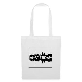 Amsterdam Pays-Bas Skyline Silhouette Travel So - Sac en tissu - blanc - Devant