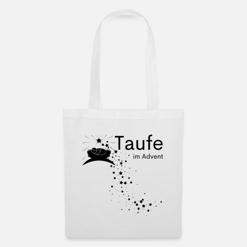 Taufe im Advent Segen der Geburt Christi Stern - Stoffbeutel - Weiß