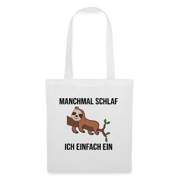 Schlafen Säugetier Dschungel Faultier Statement - Stoffbeutel - Weiß - Vorne