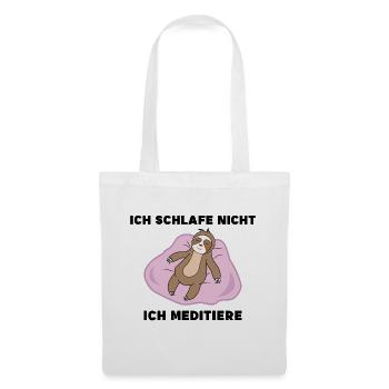 Faultier Schlafen Humorvoll Statement Säugetier - Stoffbeutel - Weiß - Vorne