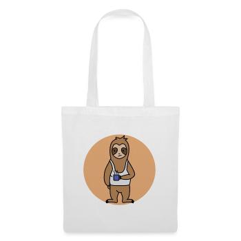 Fatigué Animal Animal Paresseux Maminifère Lève-Tardif - Sac en tissu - blanc - Devant