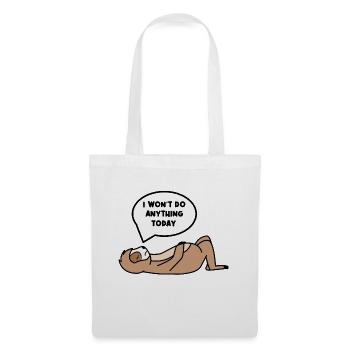 Relax Sloth Lazy Chill Statement Sleep - Sac en tissu - blanc - Devant