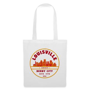Silhouette de la ville de Louisville Derby - Sac en tissu - blanc - Devant