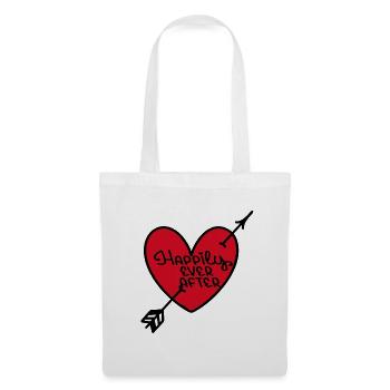 Coeur Rouge Conte Romantique - Sac en tissu - blanc - Devant