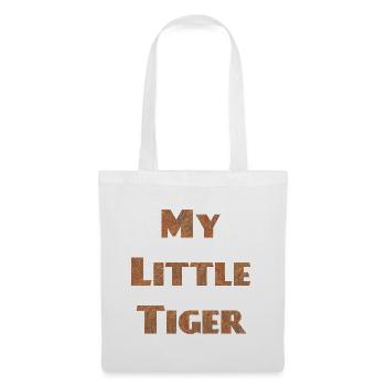 My little Tiger, fur prints, gestromt - Stoffbeutel - Weiß - Vorne