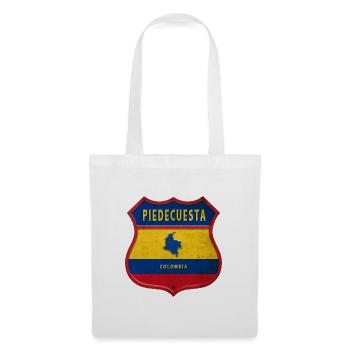 Design des armoiries de Piedecuesta Colombia - Sac en tissu - blanc - Devant