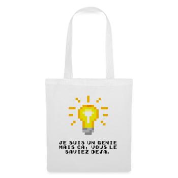 Je suis un génie - Sac en tissu - blanc - Devant