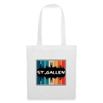 Saint-Gall Suisse Skyline Silhouette Travel S - Sac en tissu - blanc - Devant