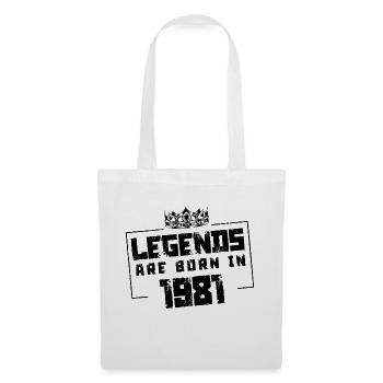 1981 Legends Born in - Tote Bag - white - Front