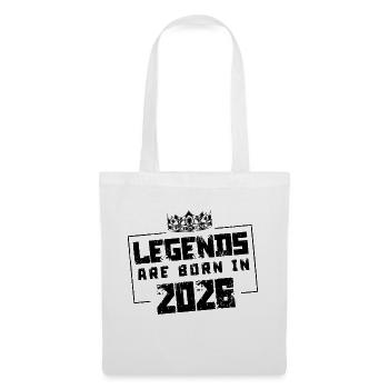 2026 legends born in - Stoffbeutel - Weiß - Vorne