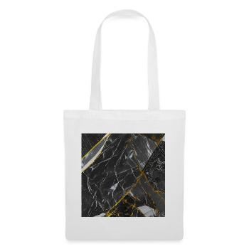 Marble Black Gold Texture - Tote Bag - white - Front