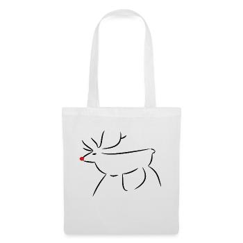 Rudolph le renne T shirt design - Sac en tissu - blanc - Devant