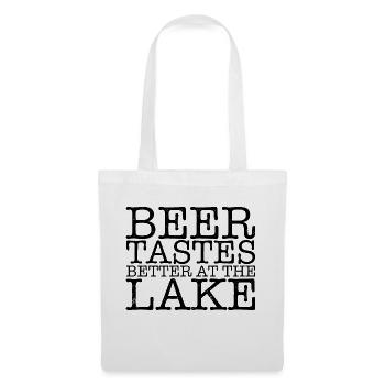 La bière a meilleur goût au lac - Sac en tissu - blanc - Devant