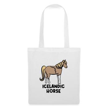 Islandpferde Pferdenarr Haflinger Ross Spruch - Stoffbeutel - Weiß - Vorne