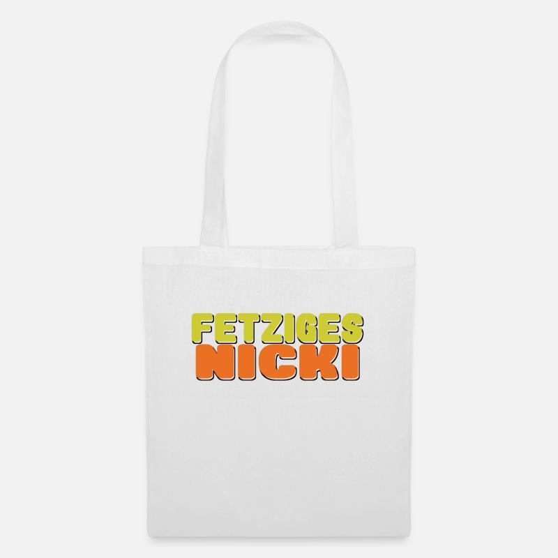 fetziges Nicki - Stoffbeutel - Weiß