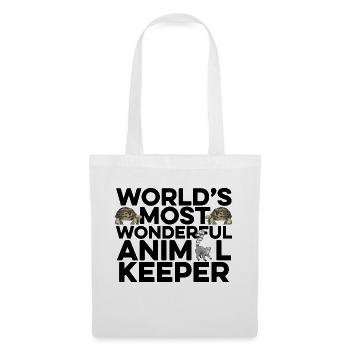 World's Most Wonderful Animal Keeper Animal Lover - Stoffbeutel - Weiß - Vorne