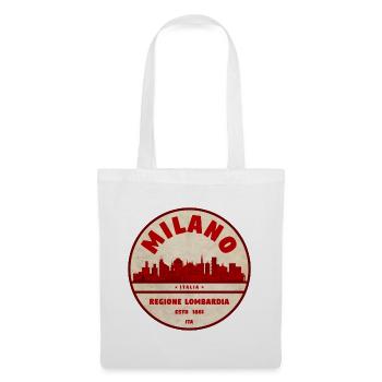 Milan Skyline Retro Badge Lombardy - Tote Bag - white - Front