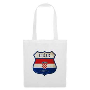 Sisak Kroatien Flaggen Wappen Design - Stoffbeutel - Weiß - Vorne