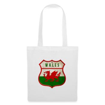 Wales Wappen Flaggen Design - Stoffbeutel - Weiß - Vorne