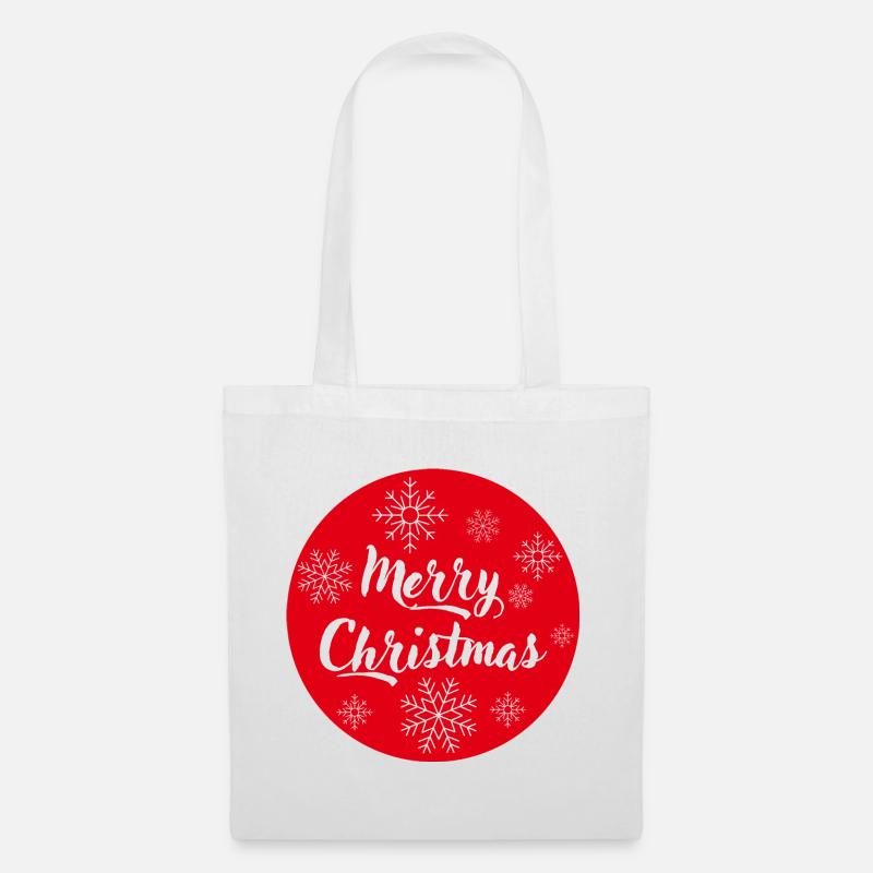 Frohe Weihnachten - Stoffbeutel - Weiß
