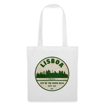 Lisboa Silhouette Stadtlogo - Stoffbeutel - Weiß - Vorne