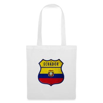 Ecuador Flaggen Wappen Design - Stoffbeutel - Weiß - Vorne