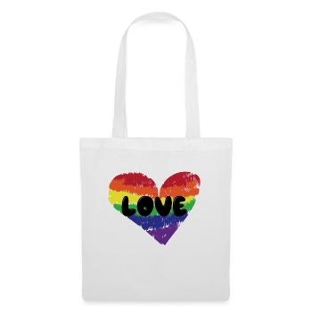 Heart Love Lgbt Relation Dire Homosexuel - Sac en tissu - blanc - Devant