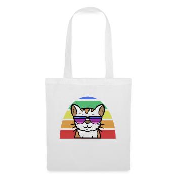 Lgbt Cool Cat Rainbow Gay Lesbian - Tote Bag - white - Front