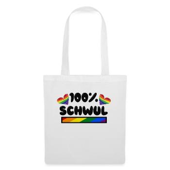 Herz Lgbt Schwul Statement Rechte Homosexueller - Stoffbeutel - Weiß - Vorne