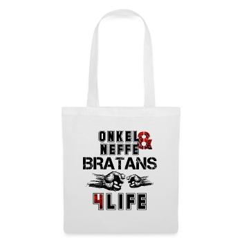 Onkel und Neffe Bratans fürs Leben Geschenk - Stoffbeutel - Weiß - Vorne