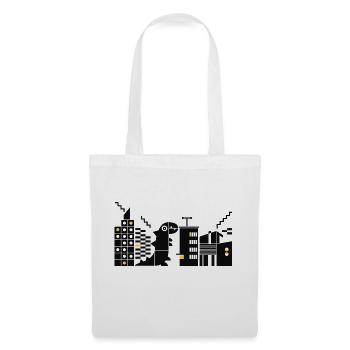 Le monstre rencontre le Bauhaus L Black - Sac en tissu - blanc - Devant