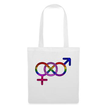Relation gay lesbienne LGBT Droits humains - Sac en tissu - blanc - Devant