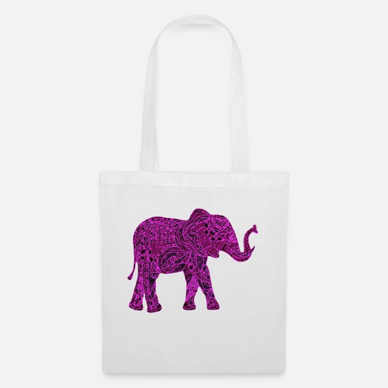 Elefant - Stoffbeutel - Weiß