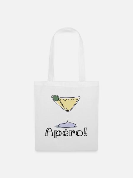 Aperitif - Cocktail - DRINK - Stoffbeutel - Weiß