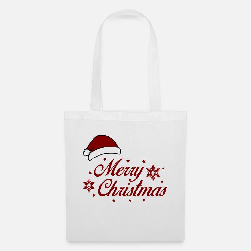 Merry Christmas - Stoffbeutel - Weiß
