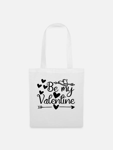Be My Valentine - Stoffbeutel - Weiß