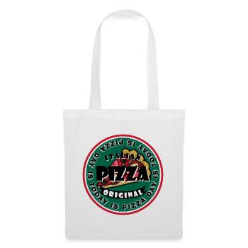 Aujourd’hui, c’est la journée de la pizza - Sac en tissu - blanc - Devant