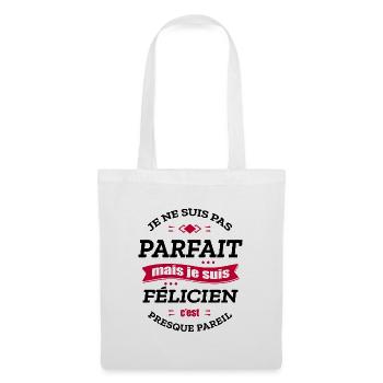 FÉLICIEN PARFAIT - PRENOM FÉLICIEN - Sac en tissu - blanc - Devant