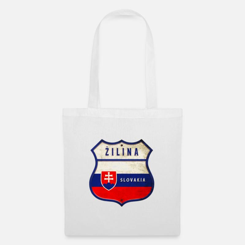 Žilina Slowakei Wappen Flaggen Design - Stoffbeutel - Weiß