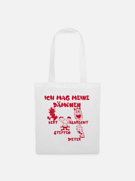 Ich mag meine Dämonen - Stoffbeutel - Weiß