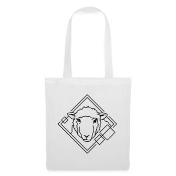 Moutons en forme géométrique - Conception d’art au trait - Sac en tissu - blanc - Devant