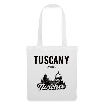Florenz Toskana Urlaub Geschenk - Stoffbeutel - Weiß - Vorne