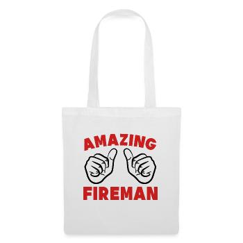 Berufsfeuerwehr Brandschutz Feuerwehr Statement - Stoffbeutel - Weiß - Vorne