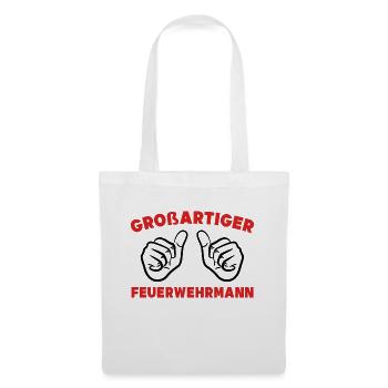 Feuerwehrmann Statement Feuerwehr Lebensretter - Stoffbeutel - Weiß - Vorne