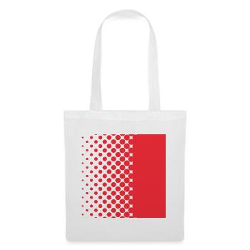 Halftone Gradient Rotes Panel - Stoffbeutel - Weiß - Vorne