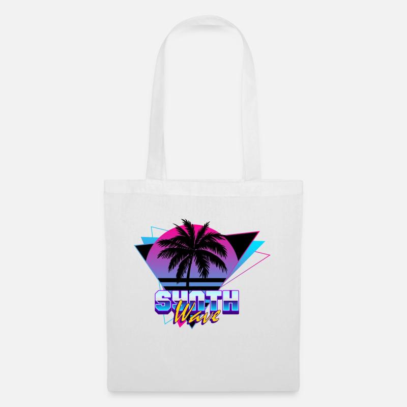 Synthwave 1 Synthwave 80er 90er Retro - Stoffbeutel - Weiß