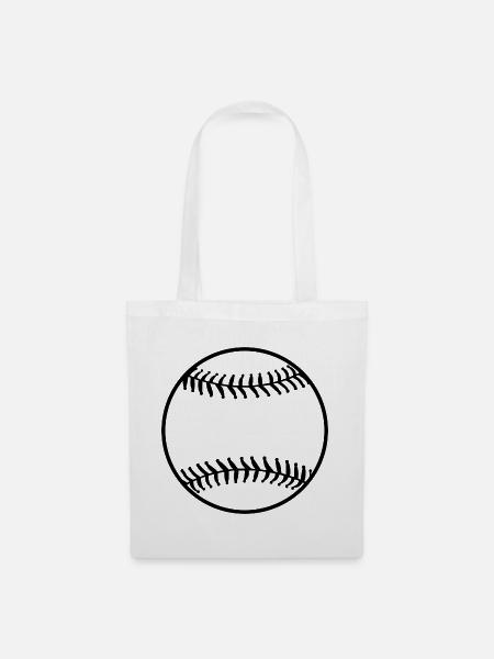 Baseball - Stoffbeutel - Weiß