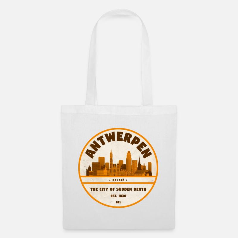 Antwerpen Skyline Vintage - Stoffbeutel - Weiß